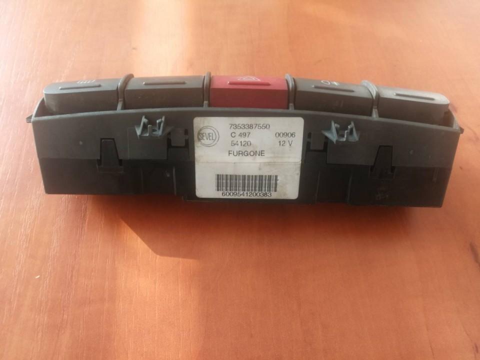 7353387550 used Hazard switch Peugeot Boxer 2006 2.8L EIS00459065