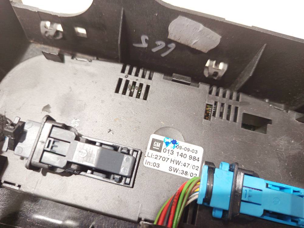 013140984 Opel Zafira 2003 Climate Control Panel (heater control switches) - Thumbnail 3