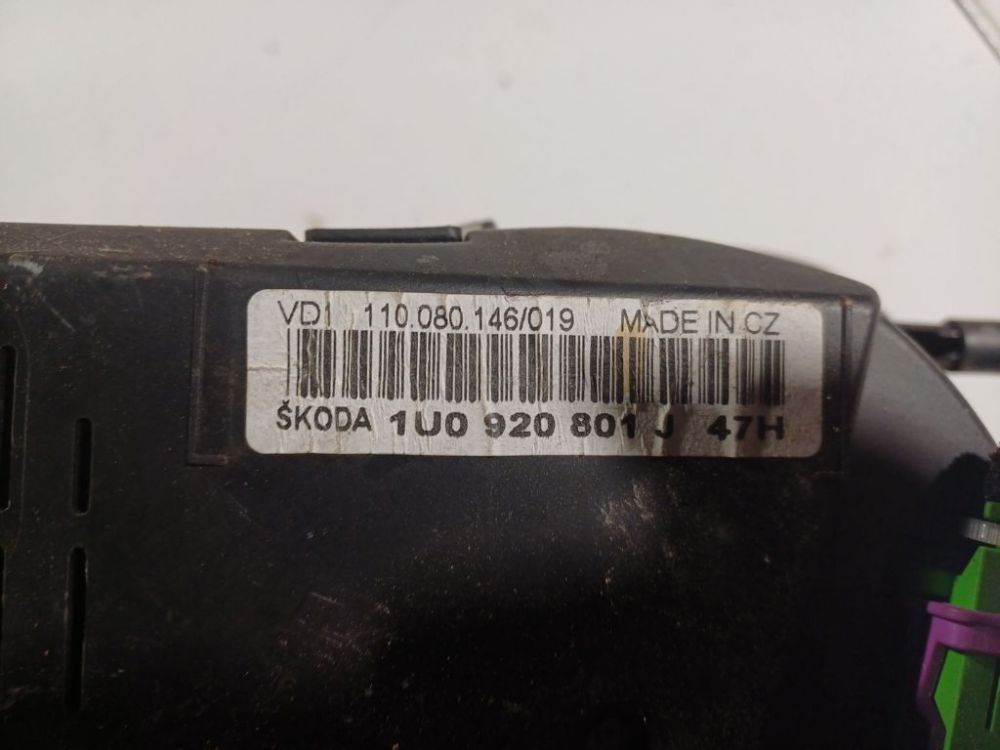 110080146019 Skoda Octavia 2003 Speedometers - Cockpit - Speedo Clocks Instrument - Thumbnail 4