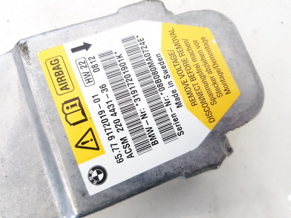 6577917201901 BMW 5-Series 2007 SRS AIRBAG KOMPIUTERIS - ORO PAGALVIU VALDYMO BLOKAS - Thumbnail 2