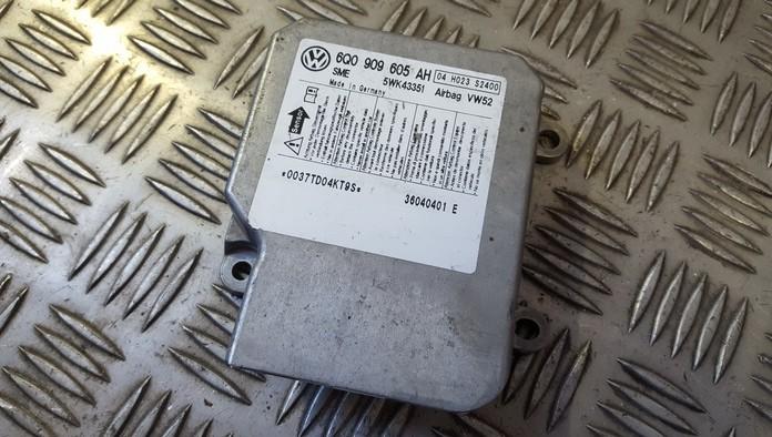 6Q0909605AH Volkswagen Caddy 2005 srs-turvatyynyn tietokone – turvatyynyn ohjausyksikkö