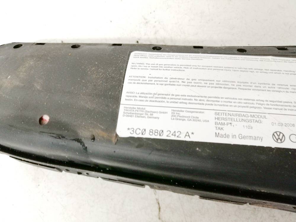 3C0880242A Volkswagen Jetta 2006 Sedynes Airbag SRS - Thumbnail 3