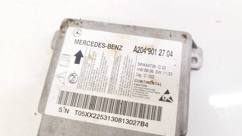 A2049012704 Mercedes-Benz C-CLASS 2008 Airbag crash sensors module - Thumbnail 2