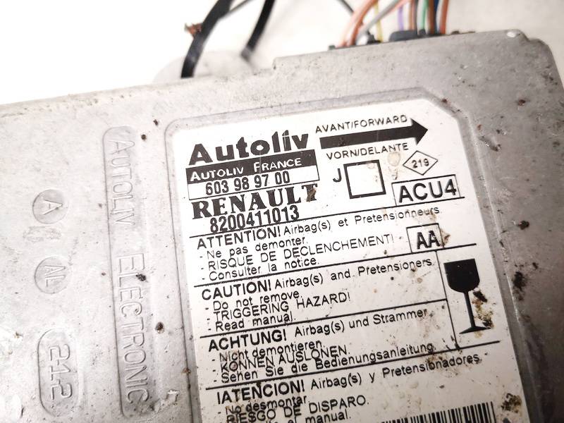 8200411013 Renault Scenic 2003 Airbag crash sensors module - Thumbnail 2