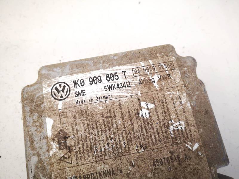 1K0909605T Skoda Octavia 2007 CALCULATEUR AIRBAG - Thumbnail 2