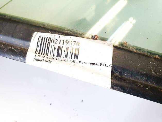 4F0867382C Audi A6 2007 Door window frame - FRONT RIGHT - Thumbnail 2