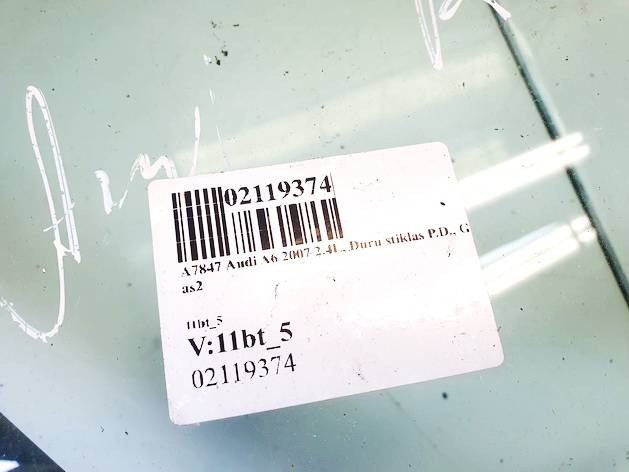 AS2 Audi A6 2007 Door-Drop Glass - FRONT RIGHT - Thumbnail 2