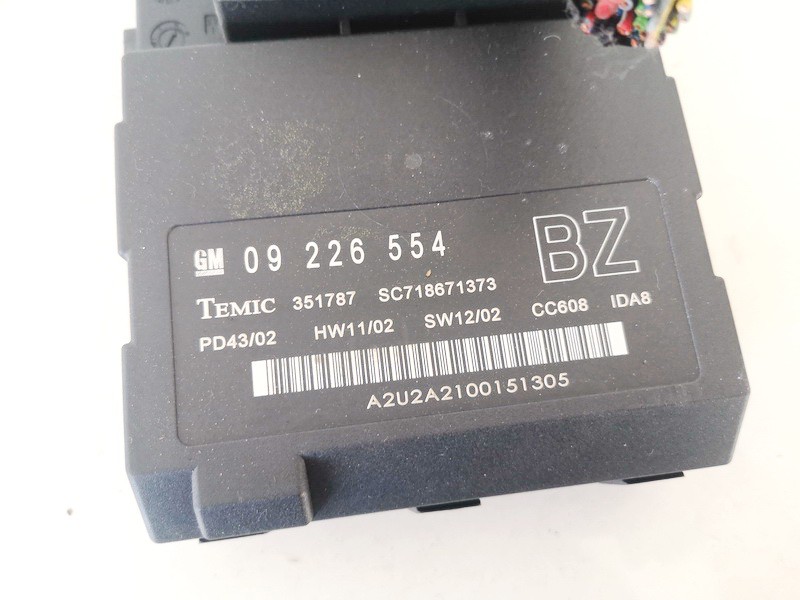 09226554BZ Opel Vectra 2002 Confort Contrôle Module - Thumbnail 2