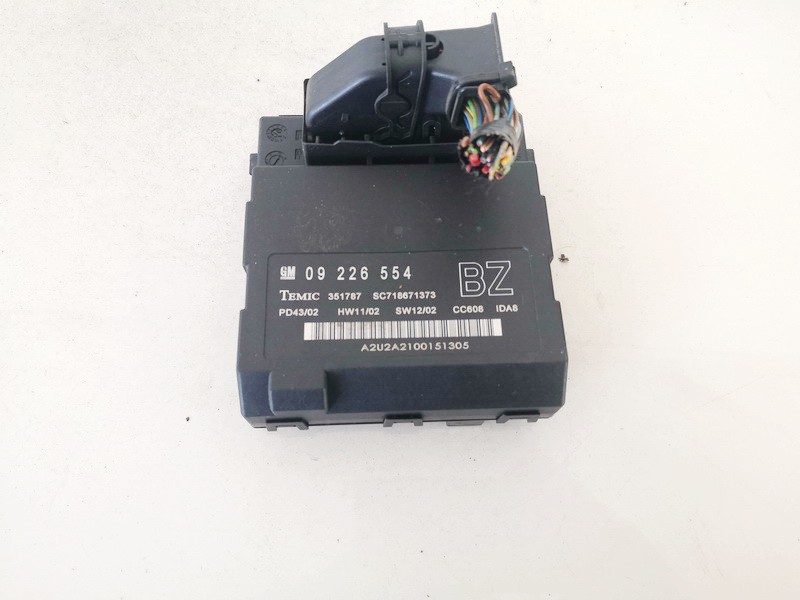 09226554BZ Opel Vectra 2002 Confort Contrôle Module