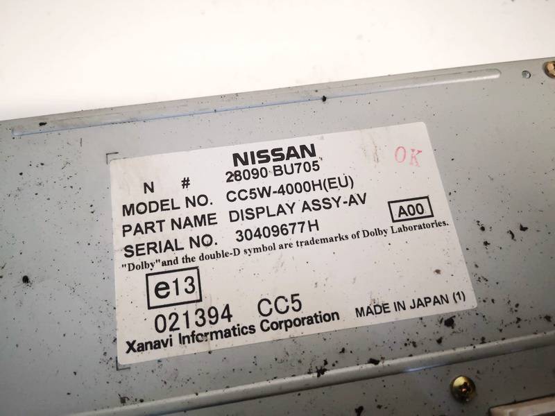 28090BU705 Nissan Almera Tino 2003 Бортовой компьютер дисплей (дисплей информационный) - Thumbnail 3