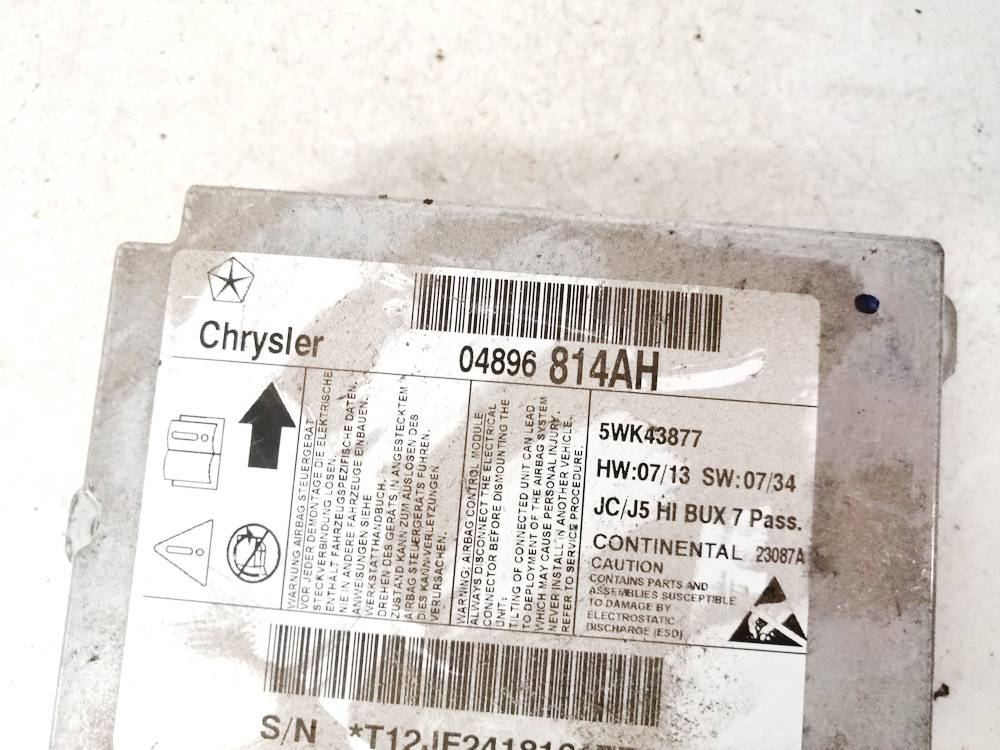 04896814AH Dodge Journey 2009 Airbag crash sensors module - Thumbnail 3