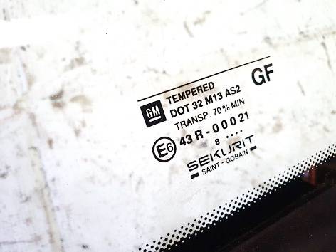 DOT32M13AS2 Opel Astra 1998 Corner quarter window glass - REAR LEFT - Thumbnail 3