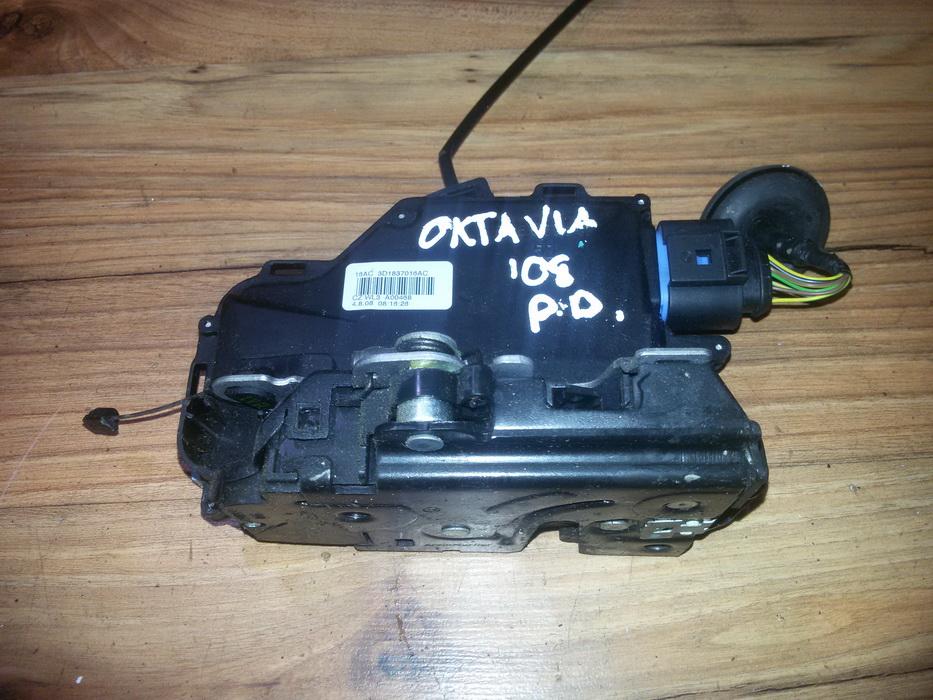 3D1837016AC Skoda Octavia 2008 Door Lock Mechanism - FRONT RIGHT