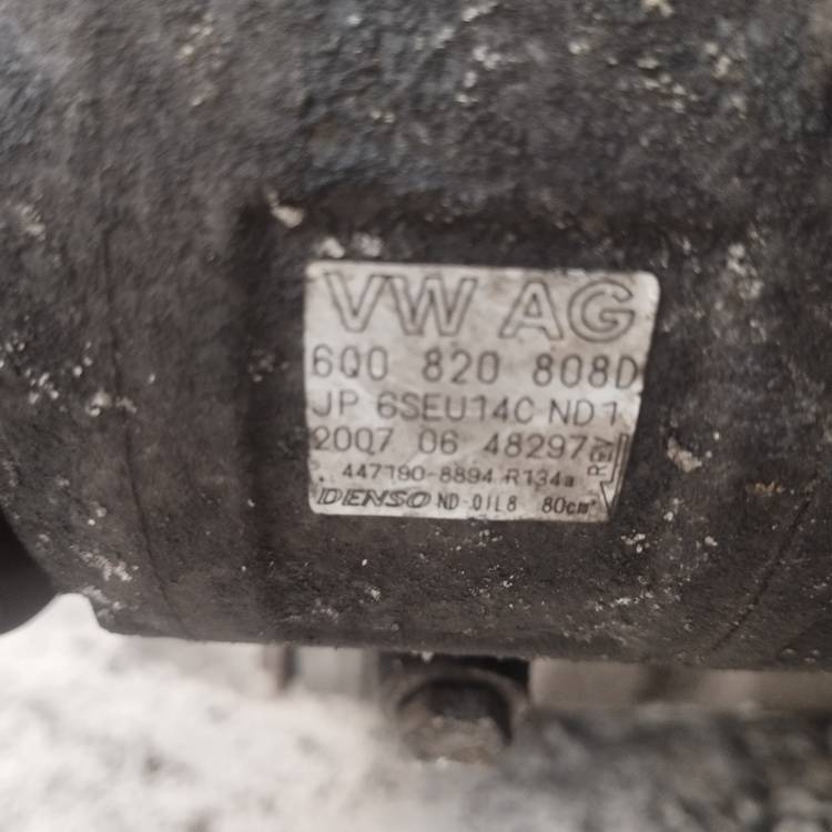 6Q0820808D Skoda Praktik 2007 AC AIR Compressor Pump - Thumbnail 3