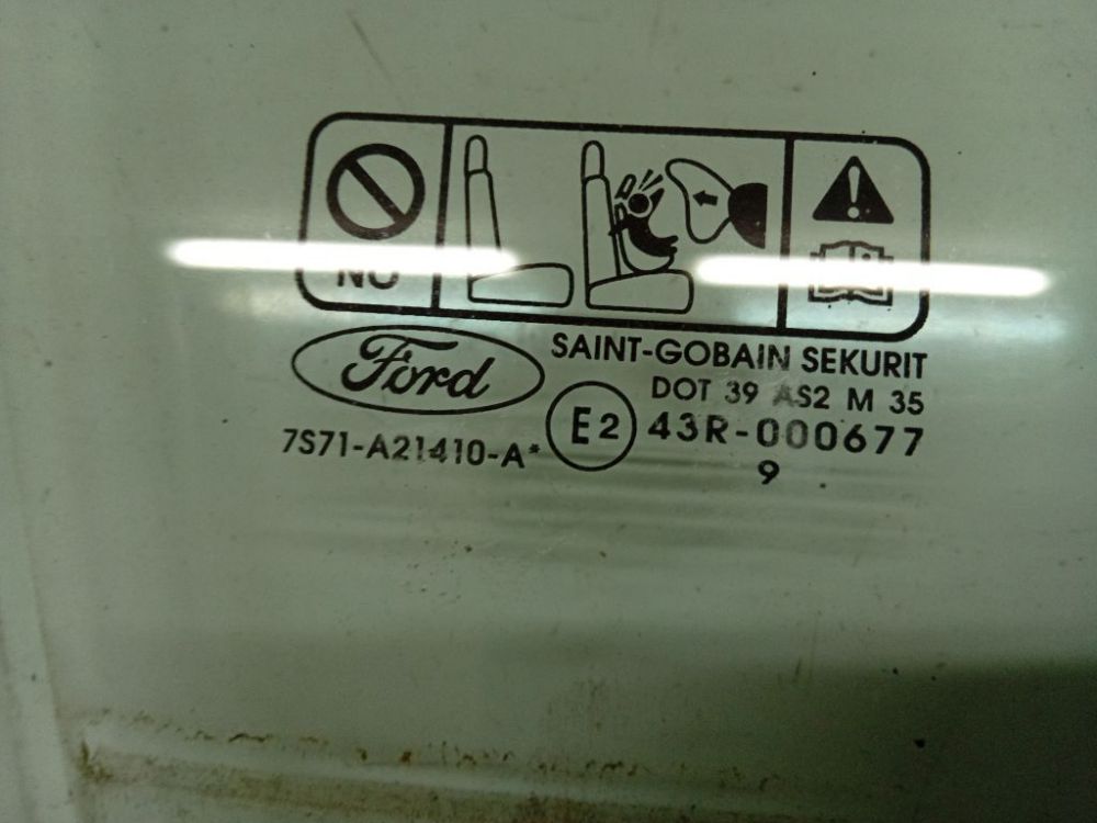 AS2 Ford Mondeo 2010 Door-Drop Glass - FRONT RIGHT - Thumbnail 4