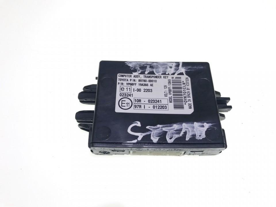 897800D010 Toyota Yaris 2006 dispositif dimmobilisation ecu