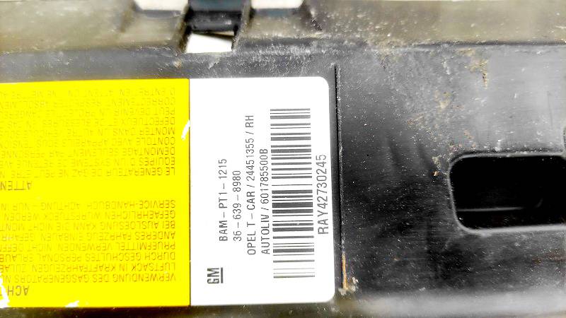 601785500B Opel Astra 2004 AIRBAG CORTINA, Airbag del techo - DELANTERO DERECHO - Thumbnail 3