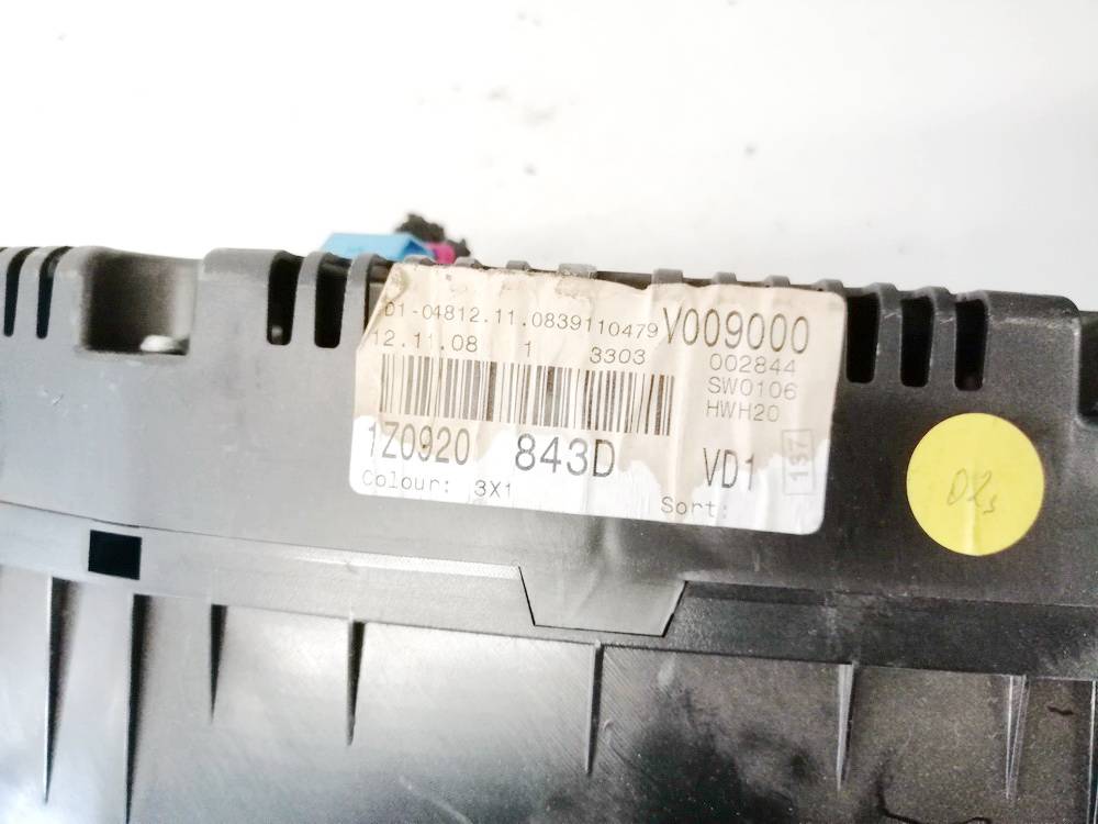 1Z0920843D Skoda Octavia 2013 Nopeusmittari – mittaristo - Thumbnail 3