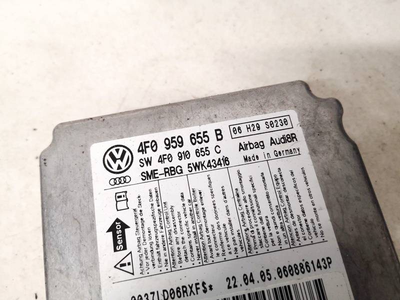 4F0959655B Audi A6 2006 CALCULATEUR AIRBAG - Thumbnail 2