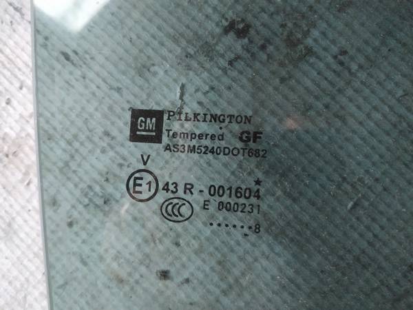 AS3 Opel Zafira 2009 Door-Drop Glass - REAR RIGHT - Thumbnail 2