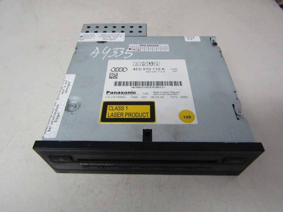4E0910110K Audi A6 2009 CD changers