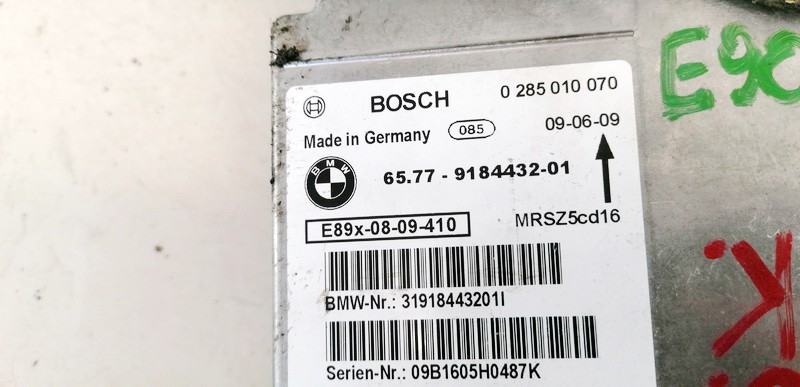 6577918443201 BMW 3-Series 2007 Steuergerät ECU Modul Airbag steuergerät - Thumbnail 3