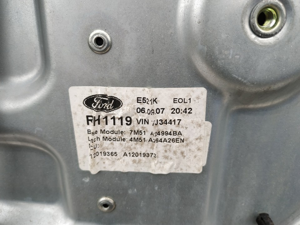 7M51A24994BA Ford Focus 2007 ELEVALUNAS, ALZACRISTALLI - TRASERO DERECHO - Thumbnail 2