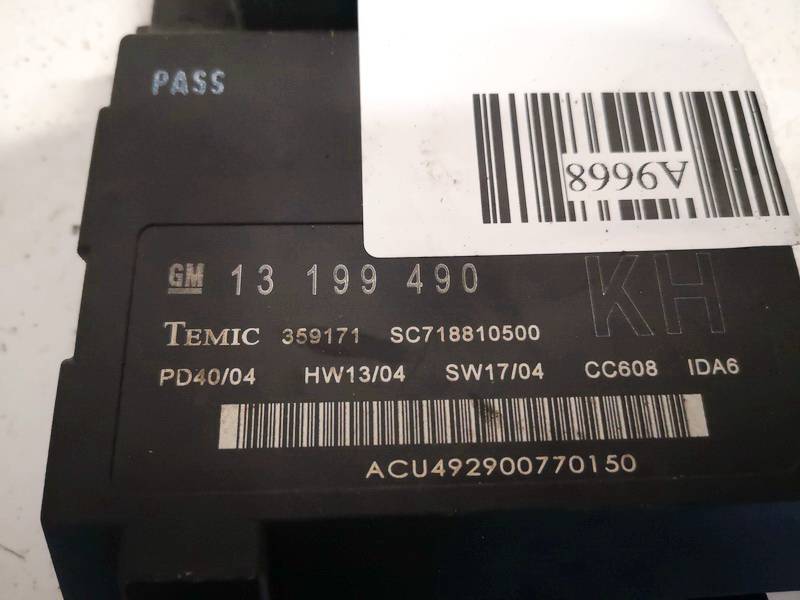 13199490 Opel Vectra 2003 Confort Contrôle Module - Thumbnail 2