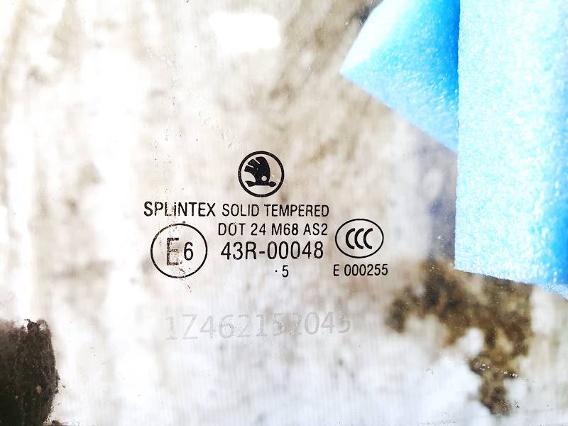 DOT24M68AS2 Skoda Octavia 2005 Durvju stikls - AIZMUGURE PA LABI - Thumbnail 3