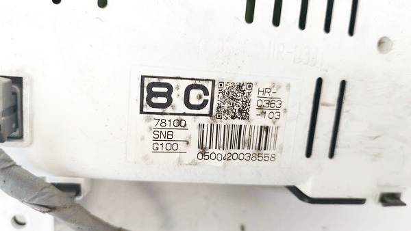 78100SNBG100 Honda Civic 2007 Speedometers - Cockpit - Speedo Clocks Instrument - Thumbnail 3