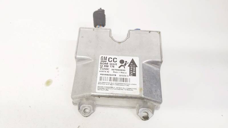 13288176 Opel Astra 2008 SRS AIRBAG KOMPIUTERIS - ORO PAGALVIU VALDYMO BLOKAS