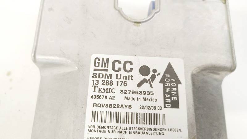 13288176 Opel Astra 2008 SRS AIRBAG KOMPIUTERIS - ORO PAGALVIU VALDYMO BLOKAS - Thumbnail 2