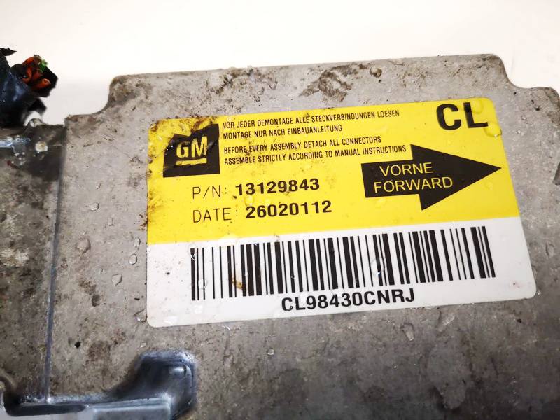 13129843 Opel Vectra 2002 srs-turvatyynyn tietokone – turvatyynyn ohjausyksikkö - Thumbnail 2