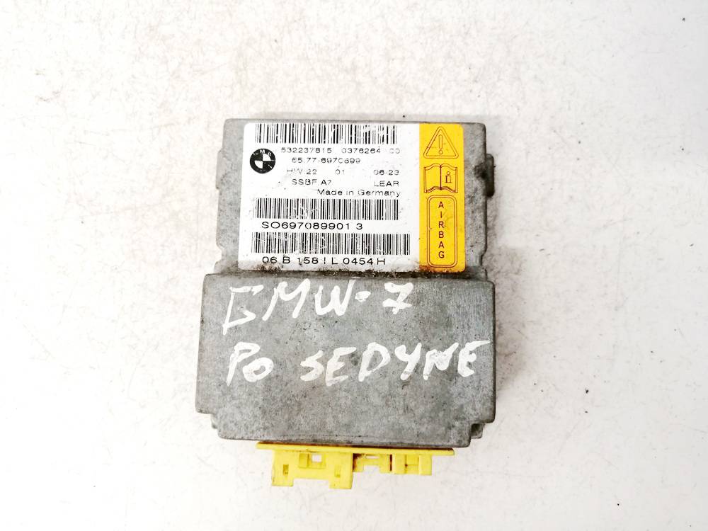 65776970699 BMW 7-Series 2006 SRS AIRBAG KOMPIUTERIS - ORO PAGALVIU VALDYMO BLOKAS