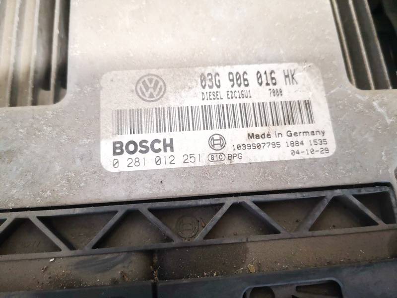 03G906016HK Volkswagen Touran 2004 ECU Engine Computer (Engine Control Unit) - Thumbnail 2