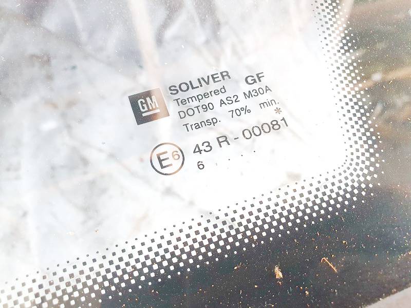 DOT90AS2M30A Opel Vectra 2007 Corner quarter window glass - REAR RIGHT - Thumbnail 3