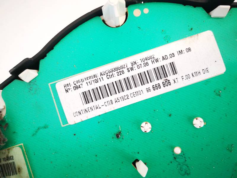 96668806XT Citroen C3 2011 Щиток приборов - Автомобильный спидометр - Thumbnail 3