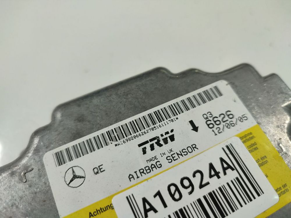 1698206626 Mercedes-Benz A-CLASS 2006 SRS AIRBAG KOMPIUTERIS - ORO PAGALVIU VALDYMO BLOKAS - Thumbnail 3