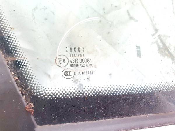 DOT90AS2M30A Audi A6 2007 Corner quarter window glass - REAR LEFT - Thumbnail 2