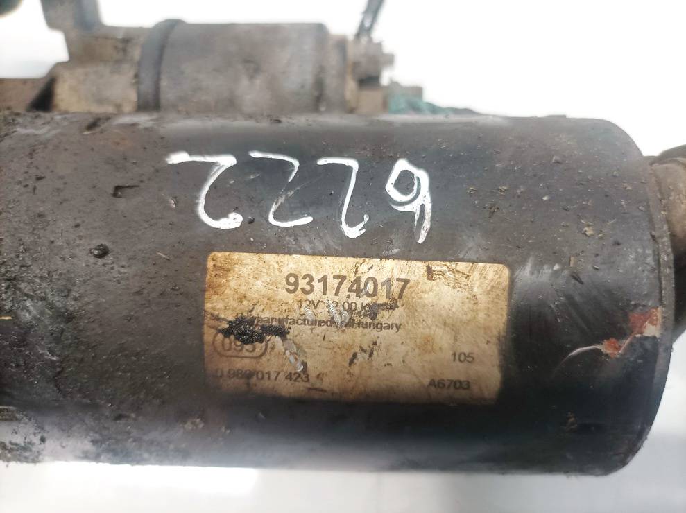 93174017 Opel Zafira 2004 Starteris - Thumbnail 4