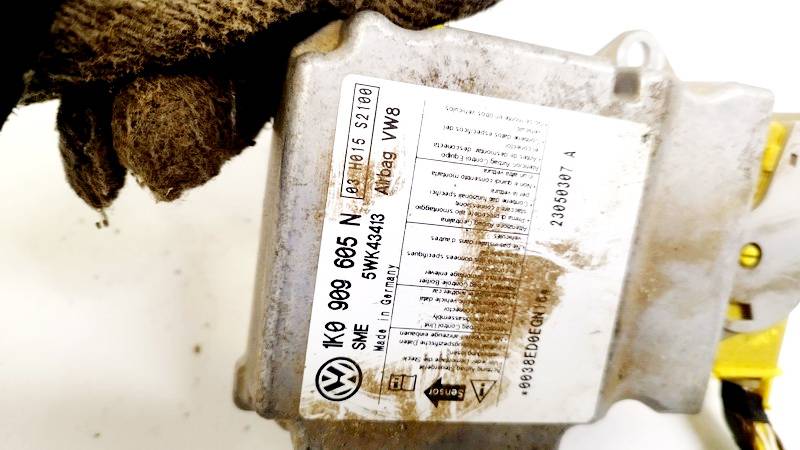 1K0909605N Skoda Octavia 2004 Airbag crash sensors module - Thumbnail 3