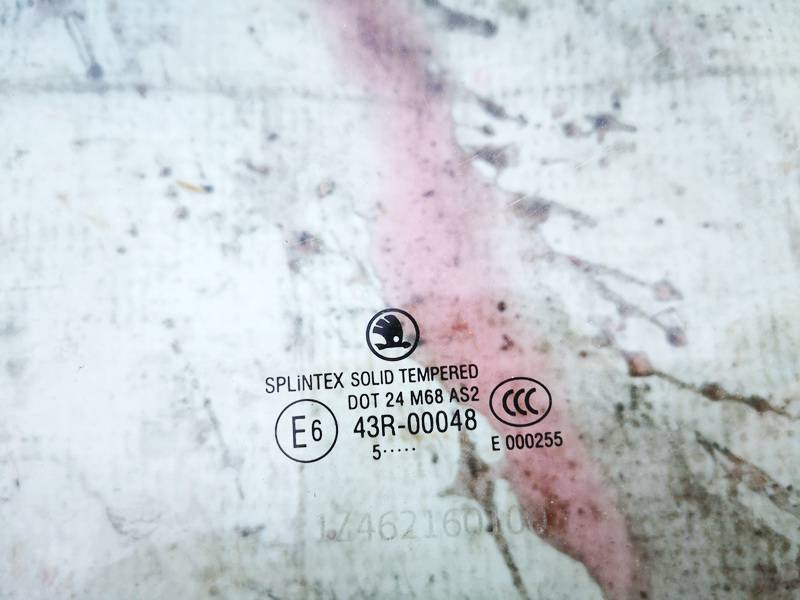 AS2 Skoda Octavia 2005 Szyba drzwi - PRZEDNIE PRAWE - Thumbnail 2