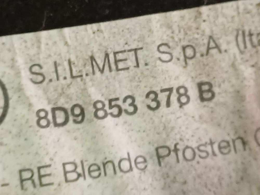 8D9853378B Audi A4 1998 Oven lasin tiivistelista  - EDESSÄ VASEMMALLA - Thumbnail 4