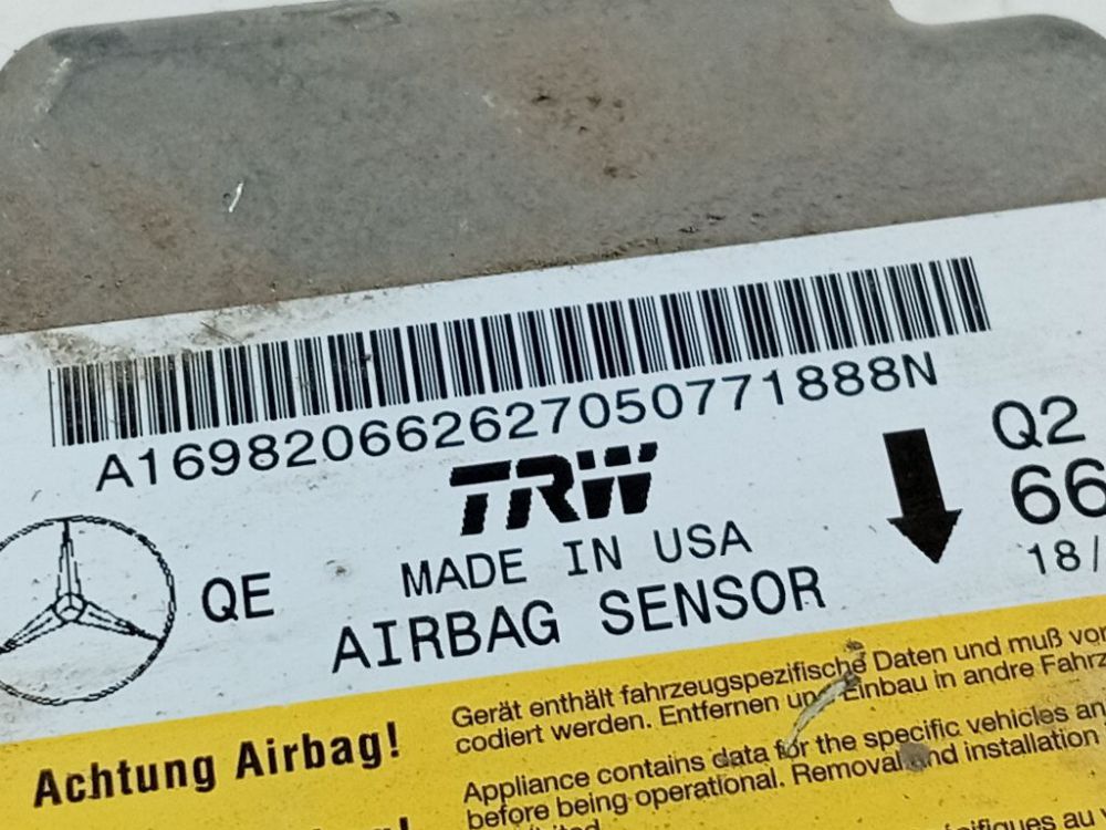 A169820662 Mercedes-Benz B-CLASS 2005 SRS gaisa spilvena dators – gaisa spilvenu vadības bloks - Thumbnail 4