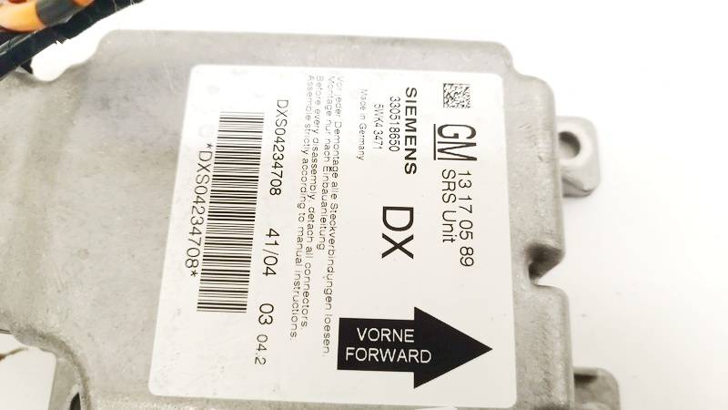 13170589 Opel Vectra 2003 CALCULATEUR AIRBAG - Thumbnail 2