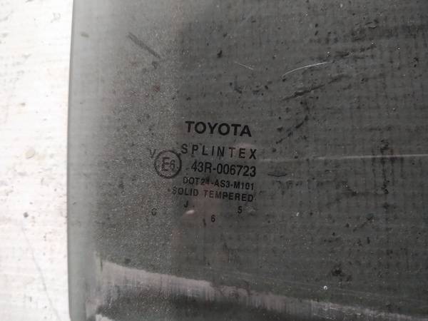 AS3 Toyota Avensis 2006 LUNA TRASERA DERECHA, 
Luna de la puerta trasera - ABAJO A LA DERECHA - Thumbnail 2