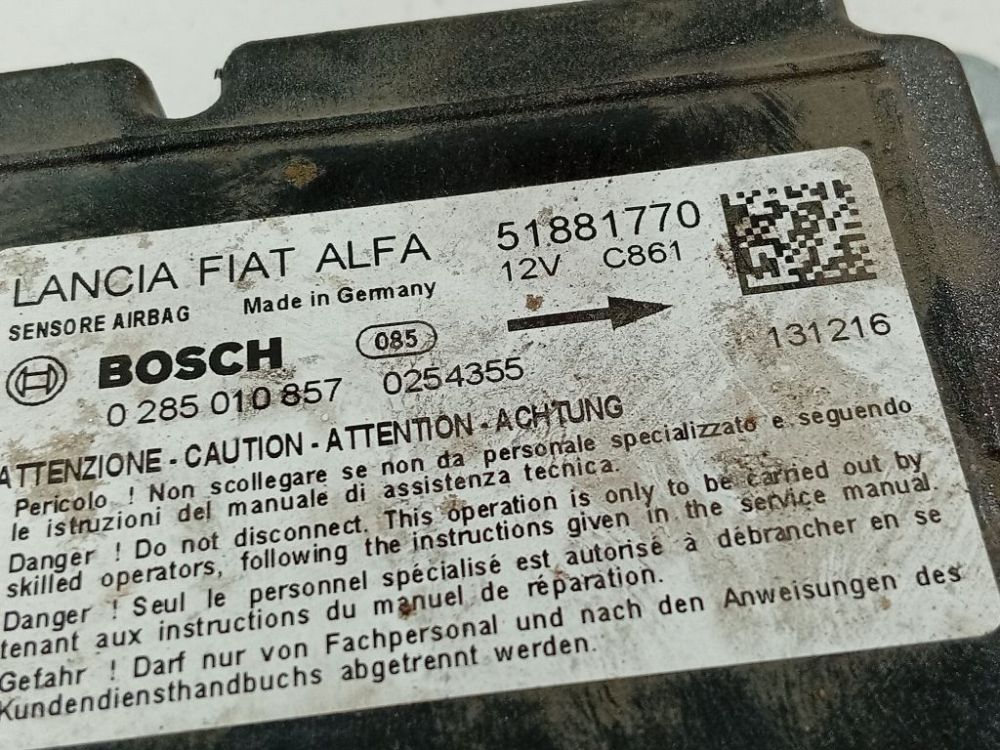 51881770 Fiat Doblo 2014 CENTRALITA AIRBAG - Thumbnail 4