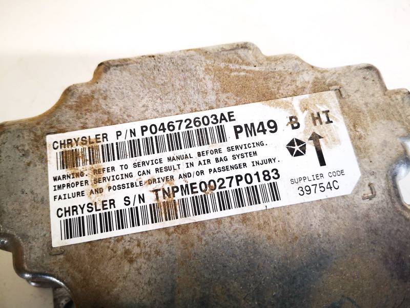 P04672603AE Dodge Caliber 2007 Airbag crash sensors module - Thumbnail 2