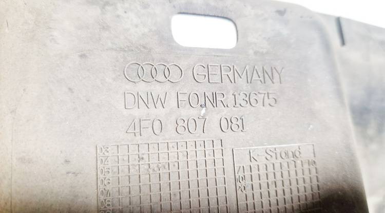 4F0807081 Audi A6 2005 ENGINE BONNET-HOOD LOCK TRIM MOLDING - Thumbnail 3