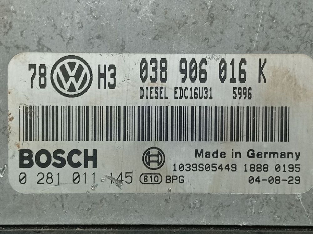 038906016K Volkswagen Passat 2005 ECU Engine Computer (Engine Control Unit) - Thumbnail 5